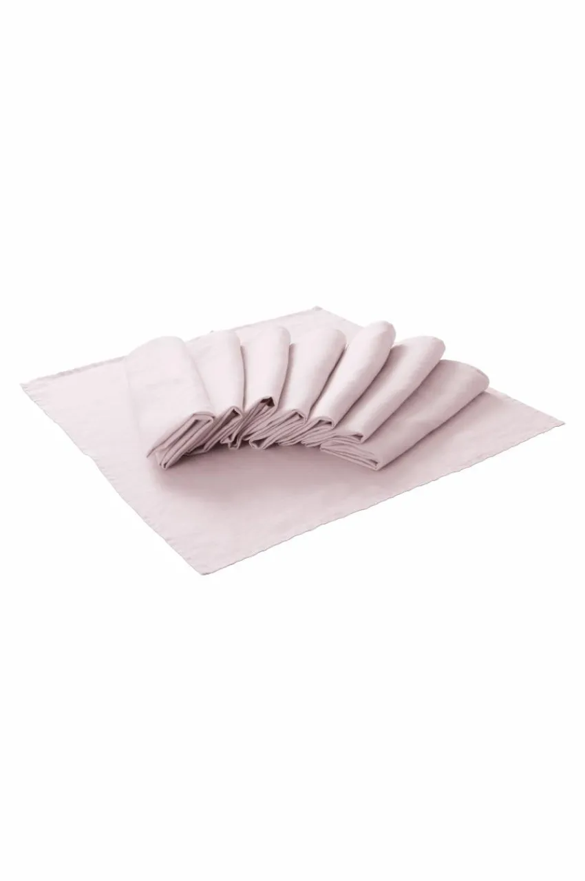 Servetter|Jotex JONIE Linneservett 8-pack Rosa
