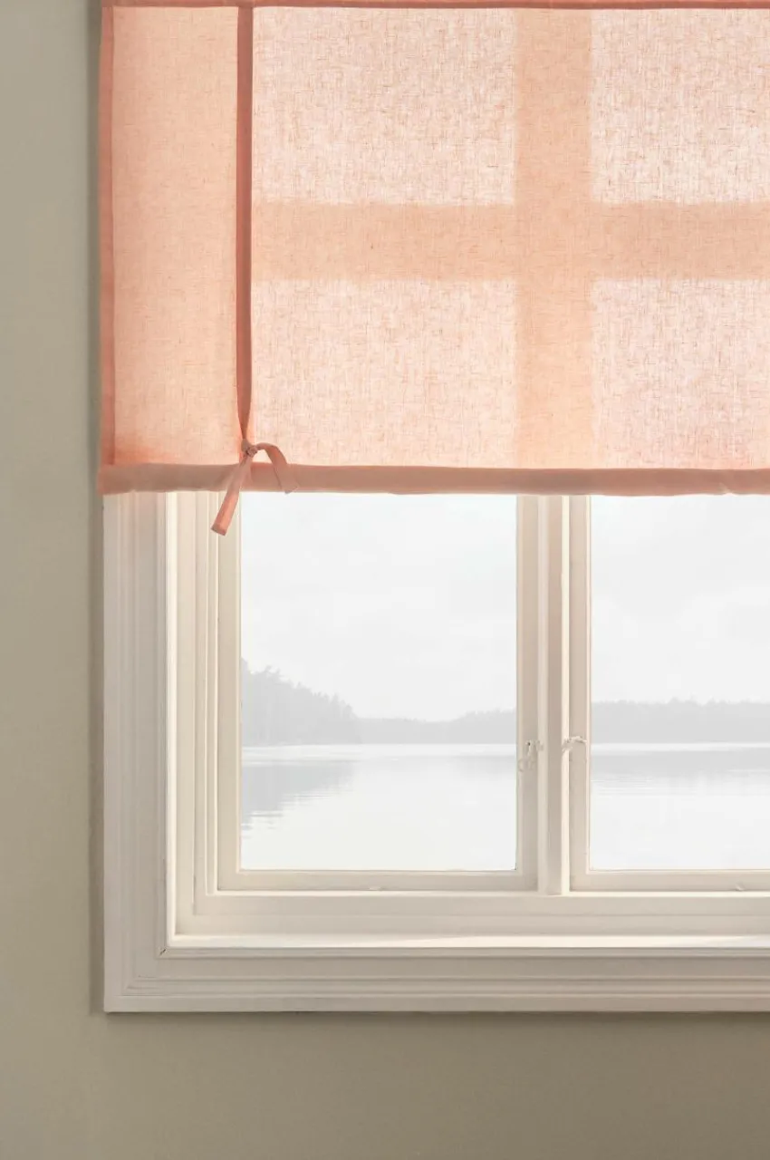 Hissgardiner|Linnegardiner|Jotex JONIE Roll Up-gardin I Linne Blek persika