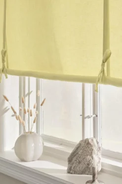 Hissgardiner|Linnegardiner|Jotex JONIE Roll Up-gardin I Linne Gul