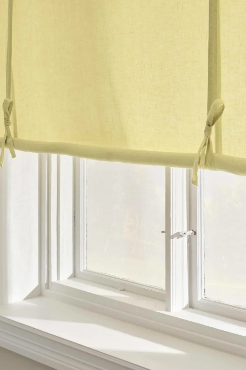 Hissgardiner|Linnegardiner|Jotex JONIE Roll Up-gardin I Linne Gul
