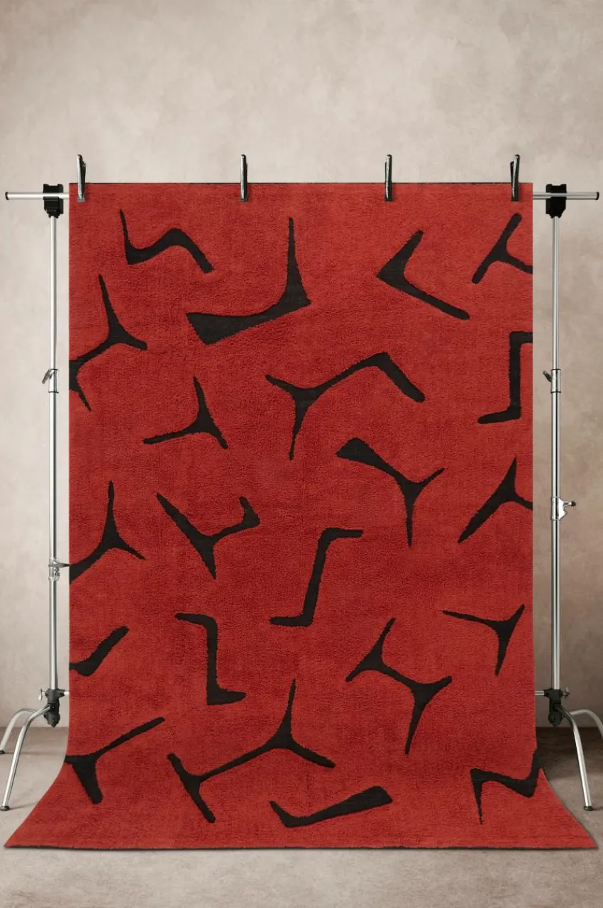 Bomulls- & Trasmattor|Jotex JUNIPER Bomullmatta 200x300 Cm Rost/Svart