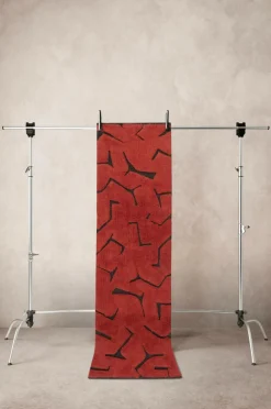 Bomulls- & Trasmattor|Jotex JUNIPER Bomullsmatta 70x250 Cm Rost/Svart