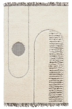 Barnmattor|Barnmattor|Jotex KAI Luggmatta 135x190 Cm Naturvit/svart