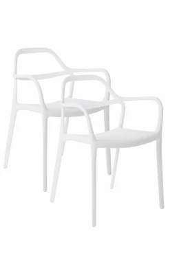 Utestolar & Utepallar|Utemöbler|Jotex KARLABY Karmstol 2-pack Vit