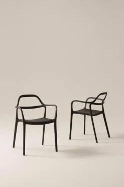 Utestolar & Utepallar|Utemöbler|Jotex KARLABY Karmstol 2-pack Svart