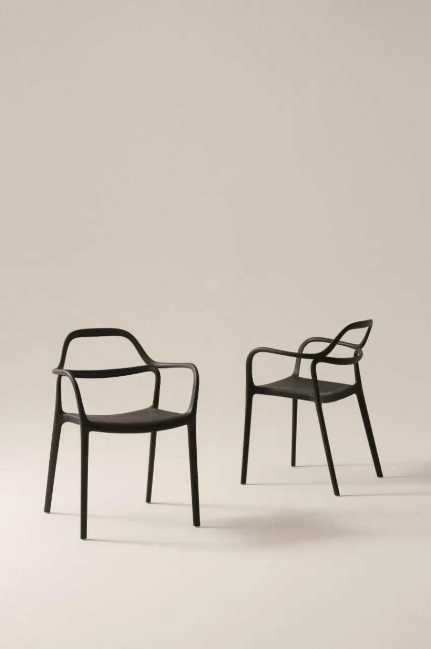 Utestolar & Utepallar|Utemöbler|Jotex KARLABY Karmstol 2-pack Svart