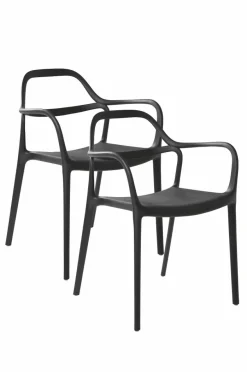 Utestolar & Utepallar|Utemöbler|Jotex KARLABY Karmstol 2-pack Svart