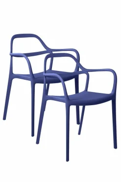 Utestolar & Utepallar|Utemöbler|Jotex KARLABY Karmstol 2-pack Mörk koboltblå