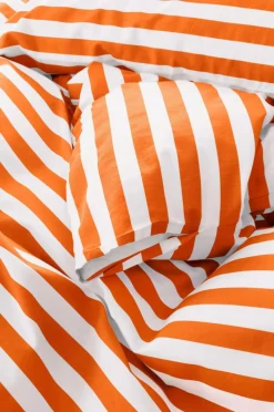 Påslakanset|Jotex KAYO Påslakanset Dubbelsäng Ekologisk Orange/vit