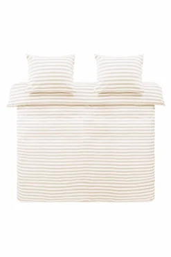 Påslakanset|Jotex KAYO Påslakanset Dubbelsäng Ekologisk Beige/vit