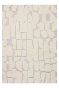 Ullmattor|Bomulls- & Trasmattor|Jotex KERRY Ull- Och Bomullsmatta 200x300 Cm Lila/Naturvit