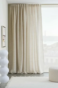 Multifunktionsgardiner|Jotex KIM Multifunktionsgardin 1 Längd - Extra Bred Beige