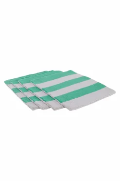 Bordstabletter|Jotex KIO STRIPE Bordstablett 4-pack - Ekologisk Ljuslila/grön