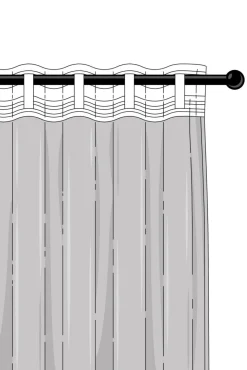 Linnegardiner|Multifunktionsgardiner|Jotex KIT Linnegardin 2-pack Blå lavendel