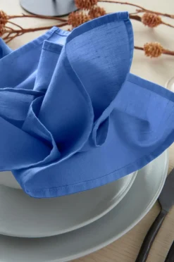 Servetter|Jotex KIT Linneservett 4-pack Blå lavendel