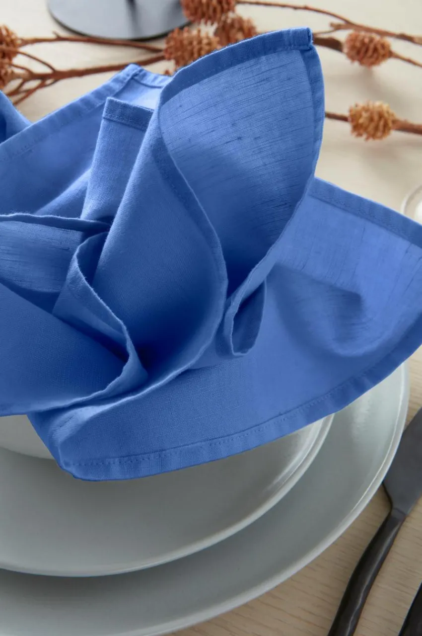 Servetter|Jotex KIT Linneservett 4-pack Blå lavendel