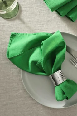 Servetter|Juldukning|Jotex KIT Linneservett 4-pack Ärtgrön