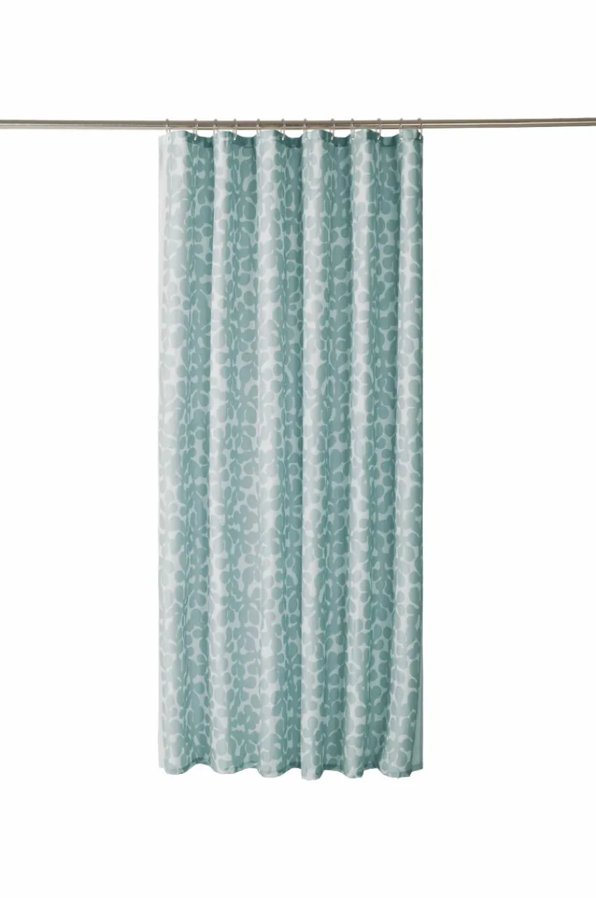 Duschdraperier|Jotex KNOTA Duschdraperi Grågrön/benvit