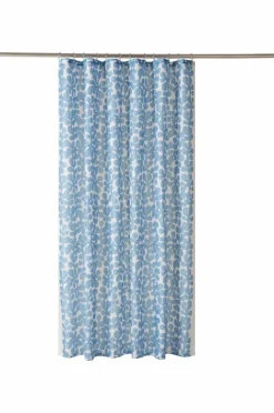 Duschdraperier|Jotex KNOTA Duschdraperi Denimblå/benvit