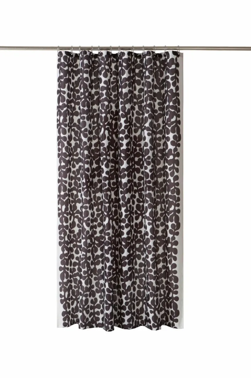 Duschdraperier|Jotex KNOTA Duschdraperi Svart/benvit