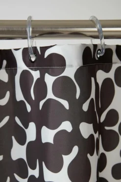 Duschdraperier|Jotex KNOTA Duschdraperi Svart/benvit