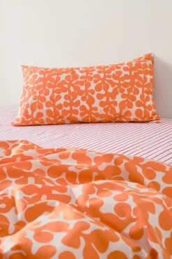 Örngott|Jotex KNOTA 90x50 Cm Ekologisk örngott Persika/orange