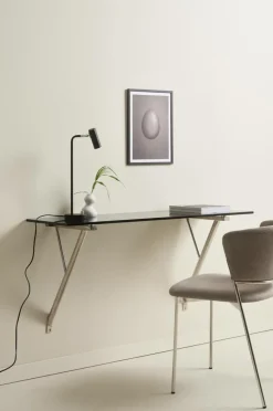 Skrivbord|Bord|Jotex KULLABERG Skrivbord 40x120 Cm Krom/glas