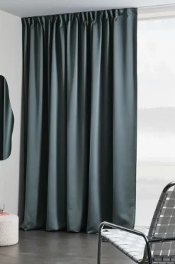 Mörkläggningsgardiner|Jotex KYLIE Mörkläggningsgardin 1 Längd - Extra Bred Blågrön