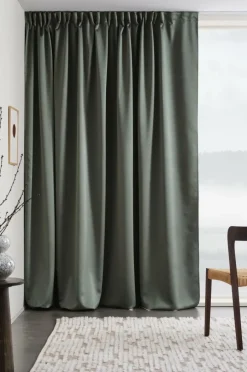 Mörkläggningsgardiner|Jotex KYLIE Mörkläggningsgardin 1 Längd - Extra Bred Grön