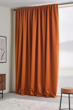 Mörkläggningsgardiner|Jotex KYLIE Mörkläggningsgardin 1 Längd - Extra Bred Bränd orange
