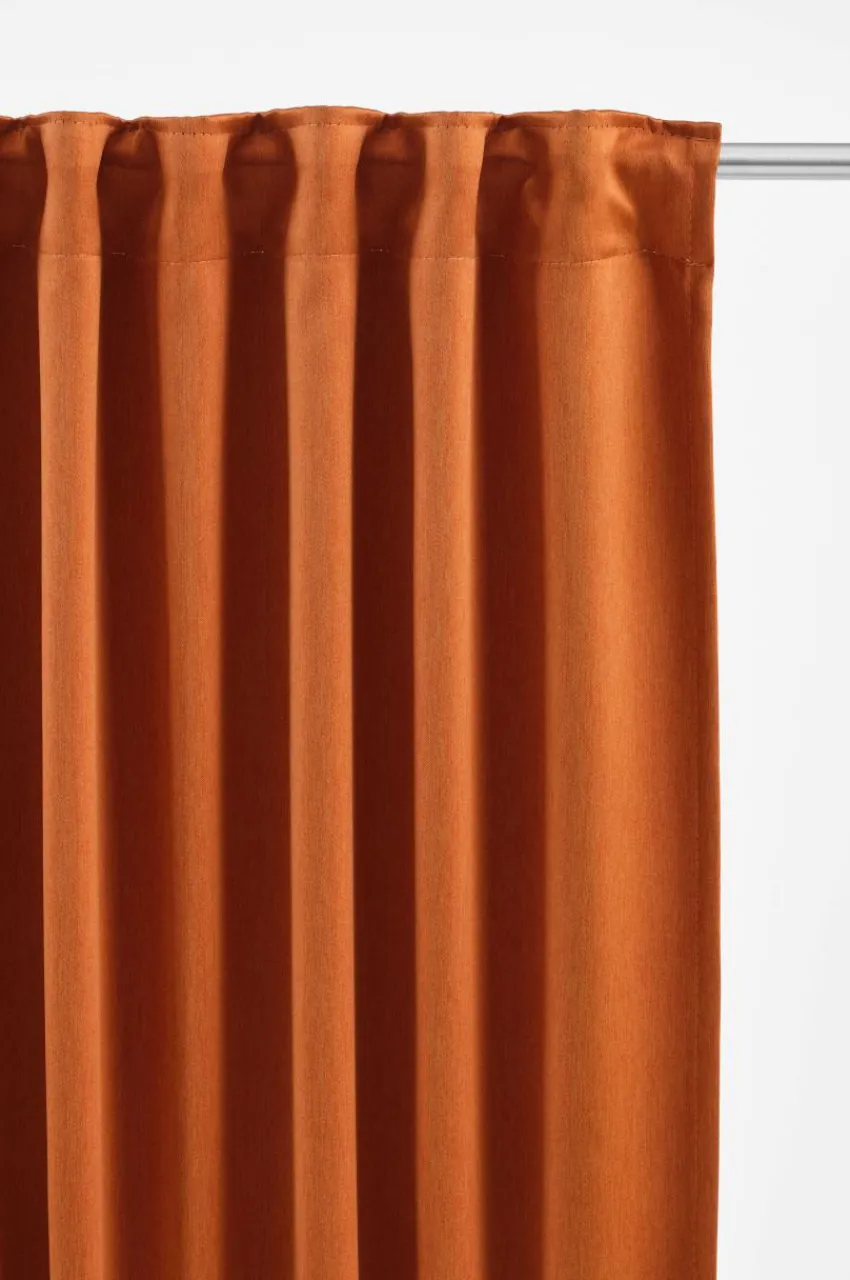 Mörkläggningsgardiner|Jotex KYLIE Mörkläggningsgardin 1 Längd - Extra Bred Bränd orange