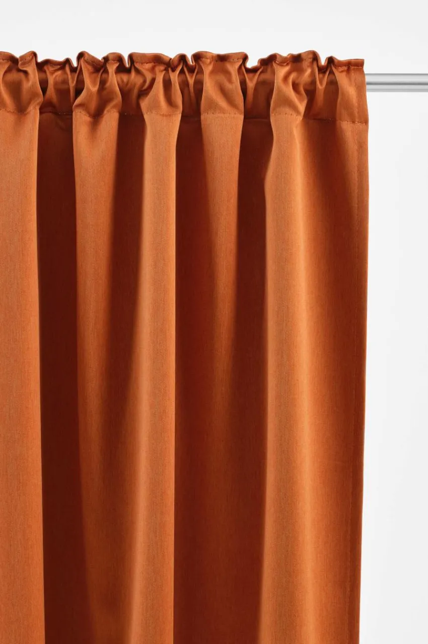 Mörkläggningsgardiner|Jotex KYLIE Mörkläggningsgardin 1 Längd - Extra Bred Bränd orange