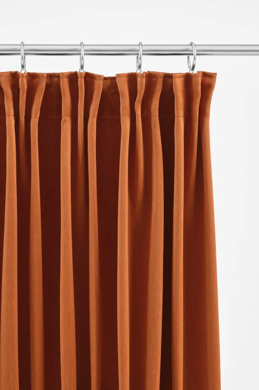 Mörkläggningsgardiner|Jotex KYLIE Mörkläggningsgardin 1 Längd - Extra Bred Bränd orange