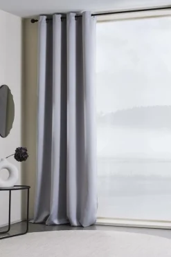 Öljettgardiner|Mörkläggningsgardiner|Jotex KYLIE Mörkläggningsgardin Med öljetter - 1 Längd Grå