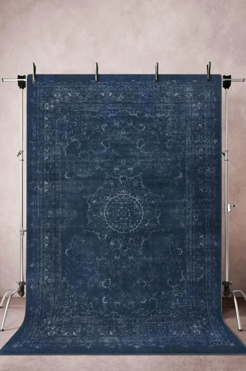 Slätvävda Mattor|Jotex LADIK Slätvävd Matta 250x350 Cm Mörkblå