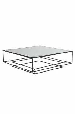 Bord|Jotex LAKELAND Soffbord 102x102 Cm Glas/svart