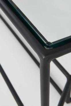 Bord|Jotex LAKELAND Soffbord 102x102 Cm Glas/svart