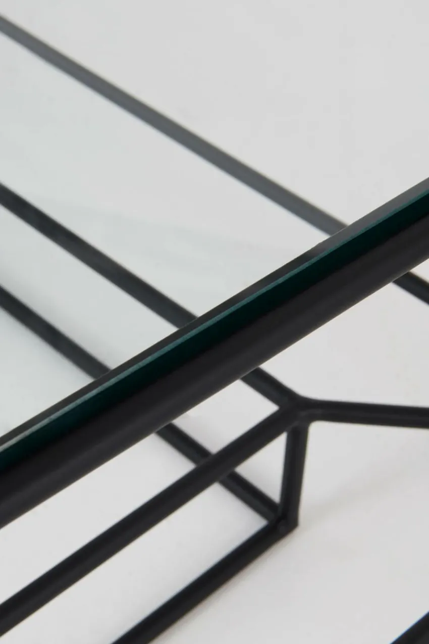 Bord|Jotex LAKELAND Soffbord 102x102 Cm Glas/svart