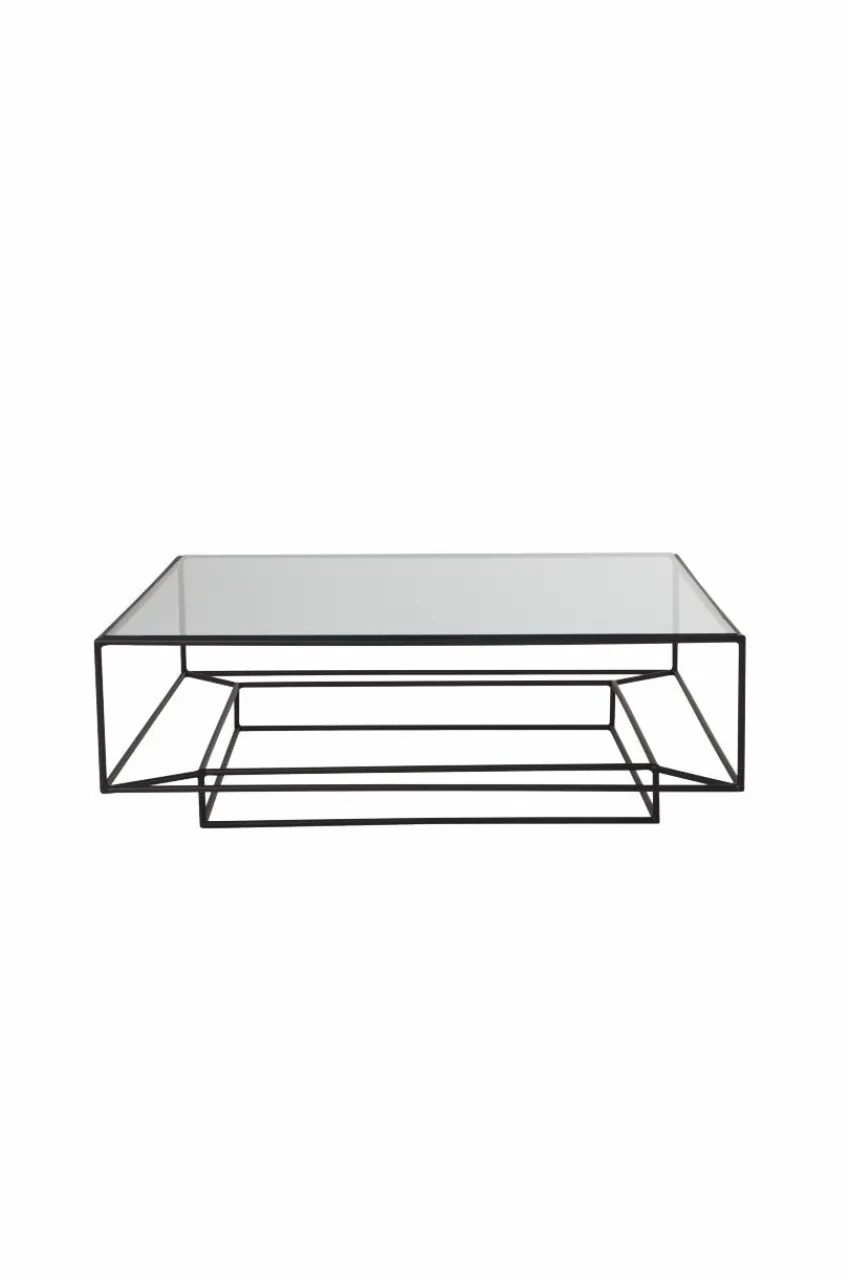 Bord|Jotex LAKELAND Soffbord 102x102 Cm Glas/svart