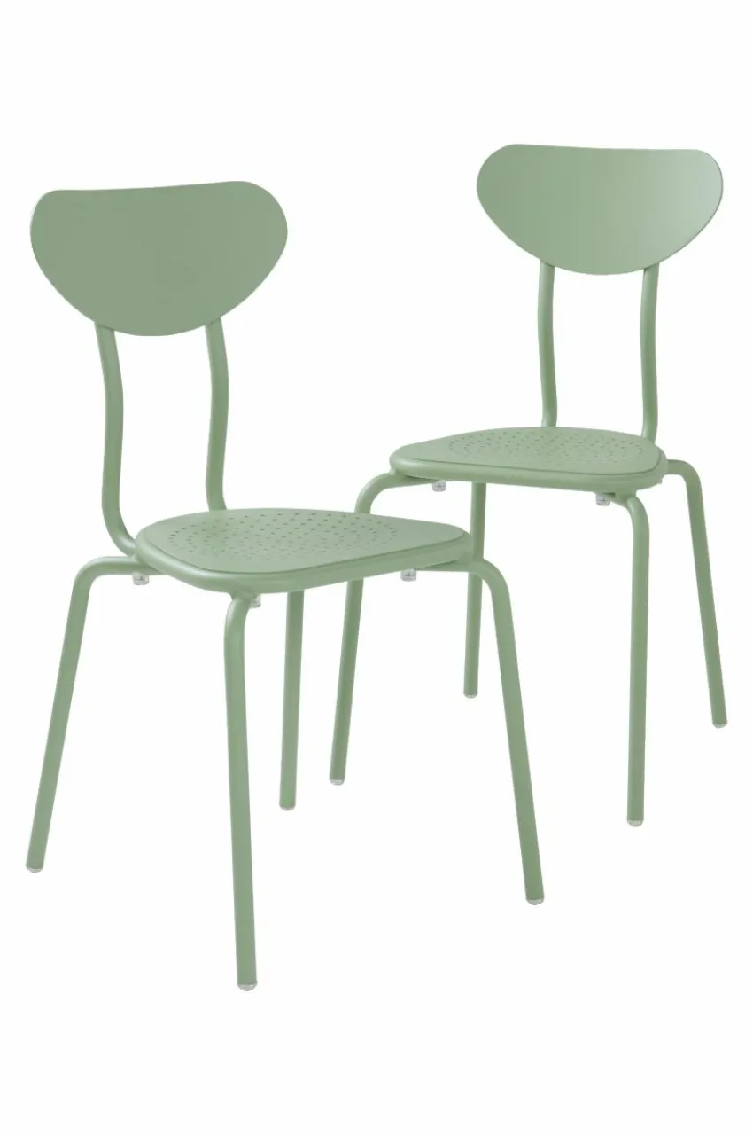 Utestolar & Utepallar|Utemöbler|Jotex LANNION Utestol 2-pack Ljusgrön
