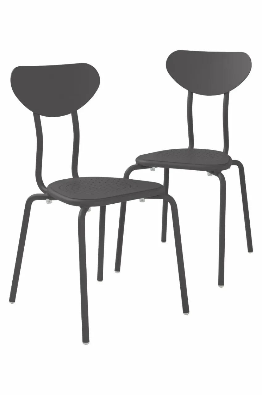 Utestolar & Utepallar|Utemöbler|Jotex LANNION Utestol 2-pack Svart