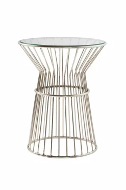 Bord|Jotex LARINO Sidobord ø 49 Cm Glas/krom