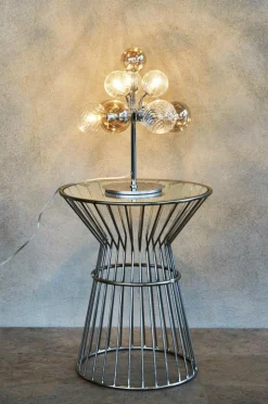 Bord|Jotex LARINO Sidobord ø 49 Cm Glas/krom
