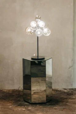 Bord|Jotex LARINO Sidobord ø 49 Cm Glas/krom