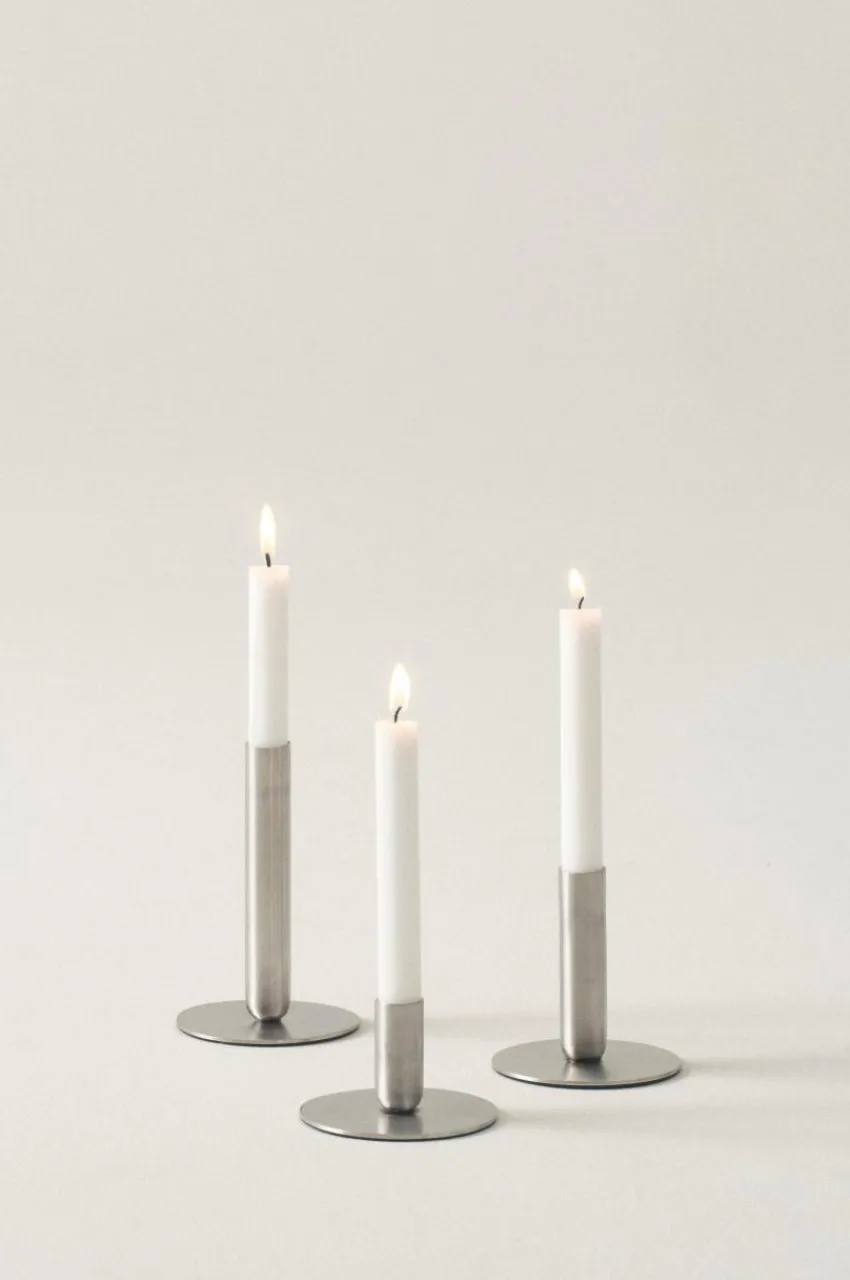 Ljusstakar|Jotex LAURANTS Ljusstake 3-pack Silver