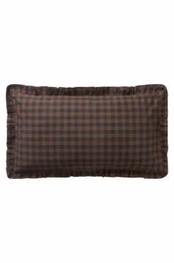 Örngott|Jotex LAUREN FRILL örngott Med Volang Ekologisk 90x50 Cm Brun/svart
