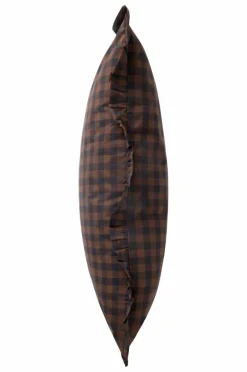 Örngott|Jotex LAUREN FRILL örngott Med Volang Ekologisk 90x50 Cm Brun/svart