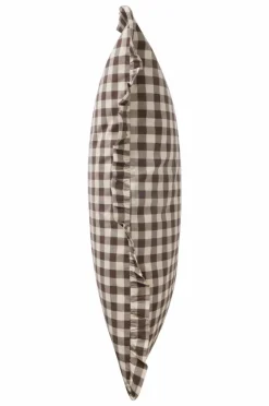 Örngott|Jotex LAUREN FRILL örngott Med Volang Ekologisk 90x50 Cm Brun/beige