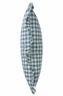 Örngott|Jotex LAUREN FRILL örngott Med Volang Ekologisk 90x50 Cm Blå/vit