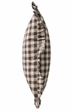 Örngott|Jotex LAUREN FRILL örngott Med Volang Ekologisk 60x50 Cm Brun/beige